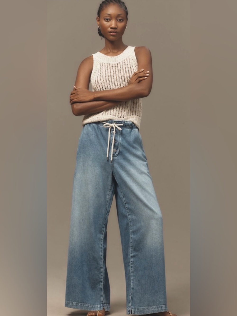 Pilcro Light Blue Wide Leg Jeans